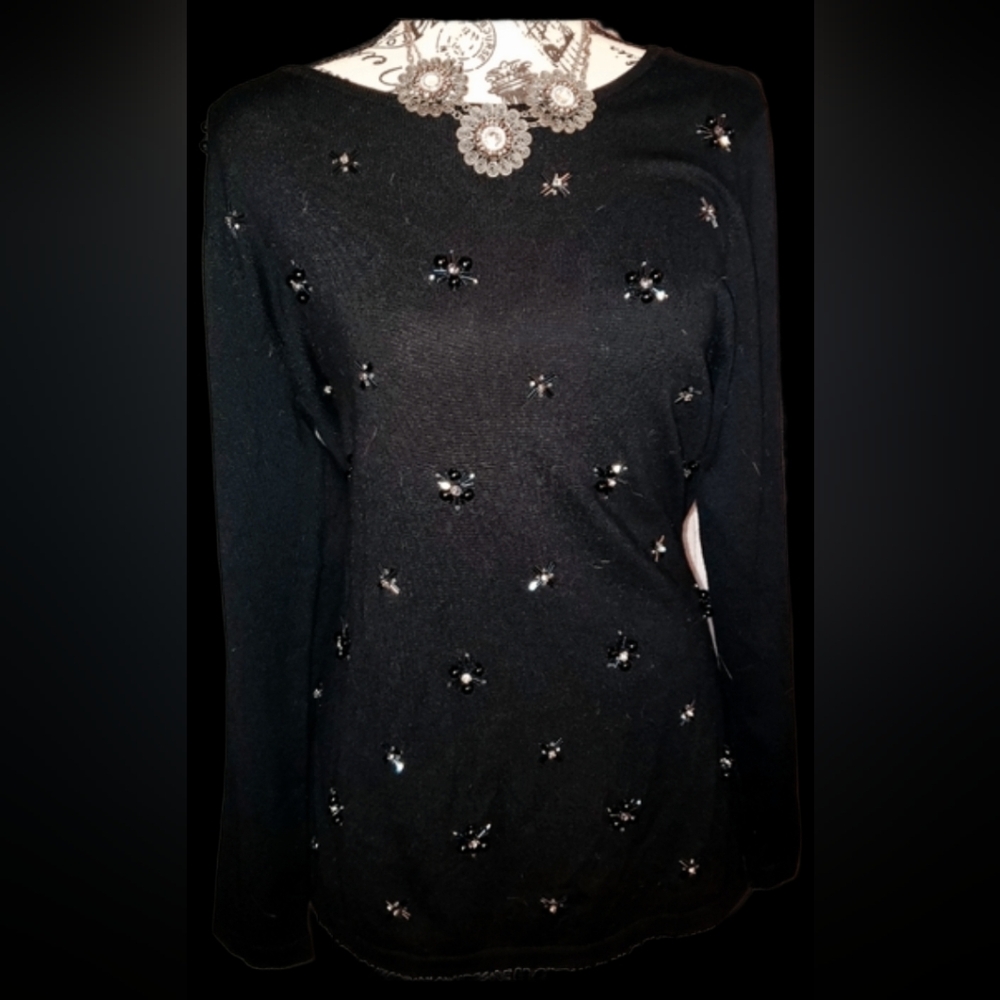 NWOT Beaded Sweater ONLY, SKIRT SOLD SEPERATELY
